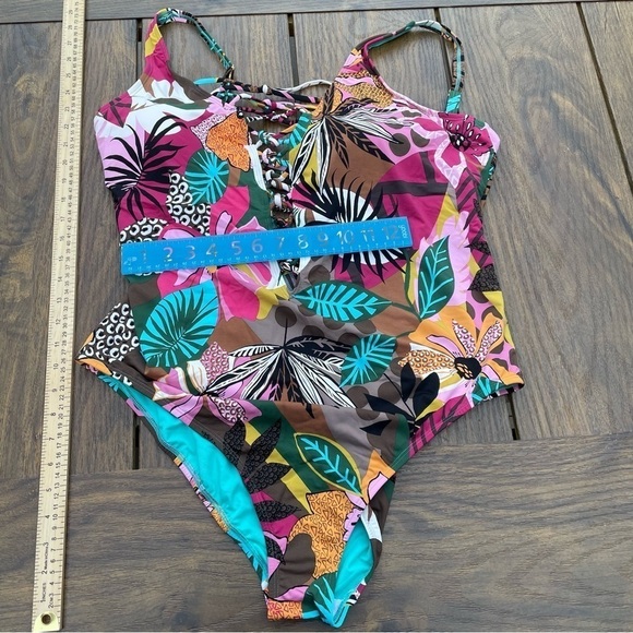 Bleu Rod Beattie Run Wild Printed Plus One piece swimsuit 20 W - Picture 2 of 11